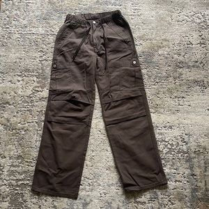 Gray denim drawstring cargo pants from Cider. Size is Adult Small. Never worn.